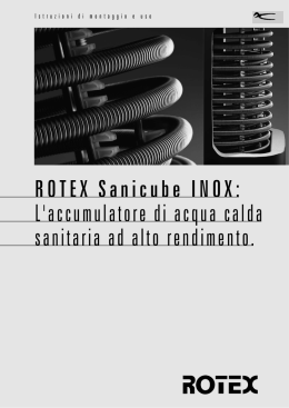 ROTEX Sanicube INOX: L`accumulatore di acqua calda