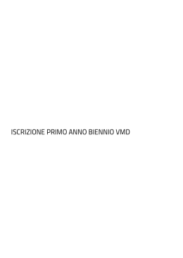iscrizione primo anno biennio vmd