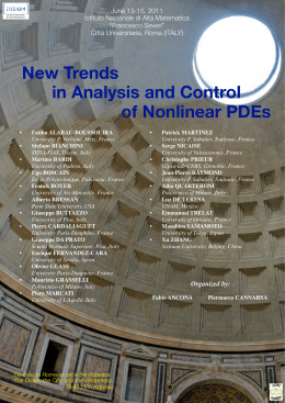 New Trends in Analysis and Control of Nonlinear PDEs