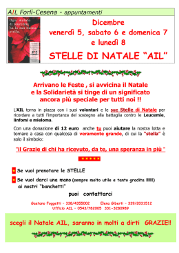 Stelle di Natale AIL - Ass.I.Pro.V. Centro Servizi per il Volontariato