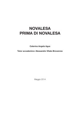 Novalesa prima di Novalesa - Quaderno n. 1