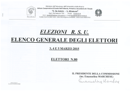 elenco elettori elezioni rsu - Istituto Comprensivo De Amicis