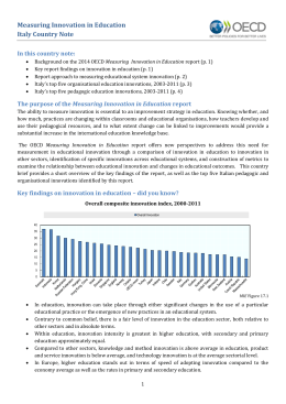 Measuring Innovation in Education Italy Country Note