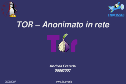 TOR – Anonimato in rete