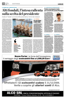 Altifondali,l`intesarallenta sullasceltadelpresidente