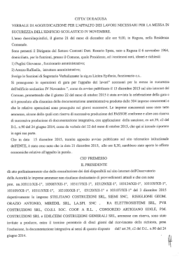 Verbale aggiudicazione