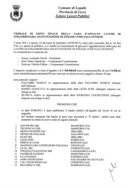 verbale esito gara