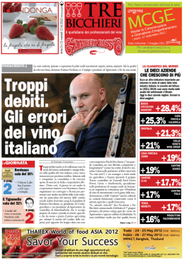 troppi debiti. Gli errori del vino italiano