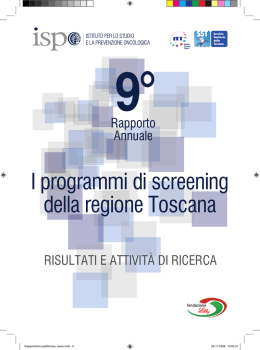 I programmi di screening della regione Toscana