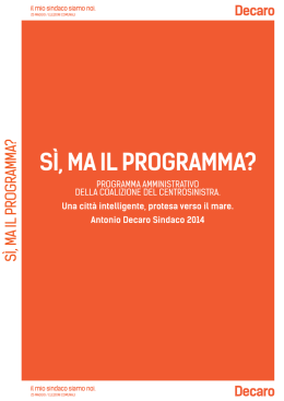 S&Igrave;, MA IL PROGRAMMA?