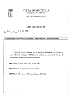 Nomina Rilevatori - Comune di Mottola