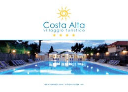 Scarica la brochure - Villaggio Turistico Costa Alta