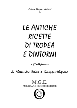 LE ANTICHE RICETTE DI TROPEA E DINTORNI