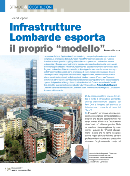 Infrastrutture Lombarde esporta il proprio “modello”