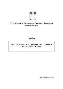 XIV Master in Direzione e Gestione di Impresa