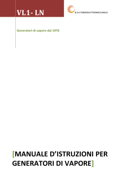 manuale d`istruzioni per generatori di vapore