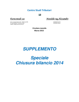 Speciale chiusura bilancio 2014
