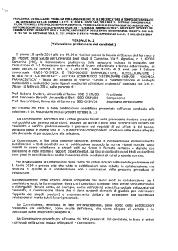 Verbale n 2 CHIM08 - Universit&agrave; degli Studi di Camerino