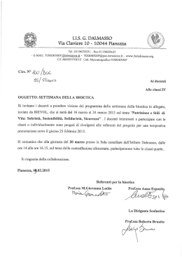 settimana della bioetica - IIS "G. Dalmasso"