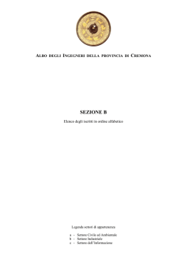 SEZIONE B - Ordine degli Ingegneri della provincia di Cremona