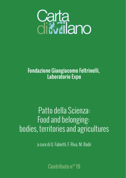 Patto della Scienza: Food and belonging: bodies