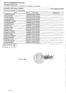 infanzia monticchio - Istituto Comprensivo Bozzaotra