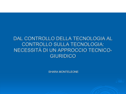 necessit&agrave; di un approccio tecnico