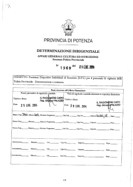 Determinazione Dirigenziale n° 1969 del 25 Luglio 2014