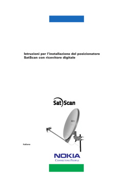 Istruzioni per l`installazione del posizionatore SatScan con