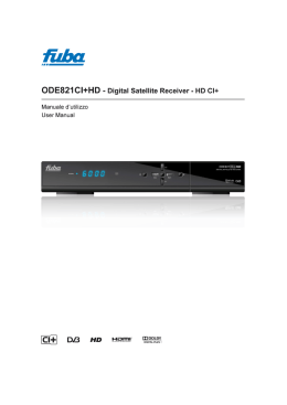 User manual ODE821CI+HD User manual cod:21005211 Rev.00