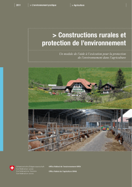 Constructions rurales et protection de l`environnement