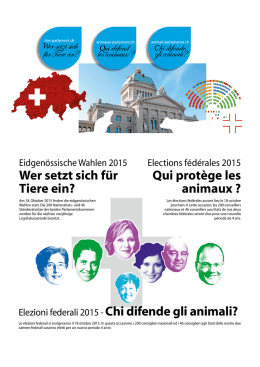 Wer setzt sich f&uuml;r Tiere ein? Qui prot&egrave;ge les