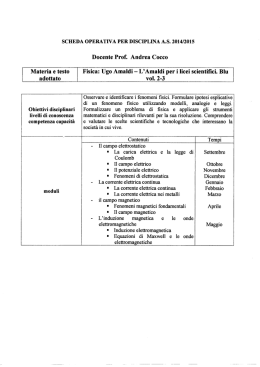 SCHEDA OPERATIVA PER DISCIPLINA A.S. 2014/2015 Docente