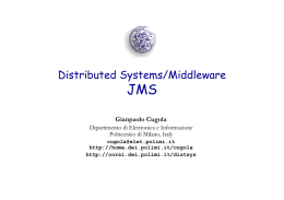 JMS - home page corsi - Politecnico di Milano
