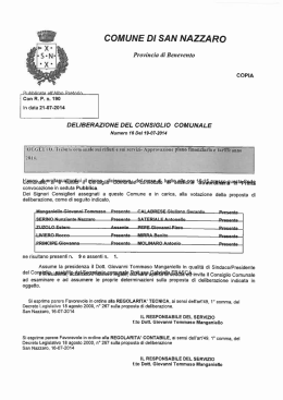 Delibera Approvazione Aliquote TA.RI.