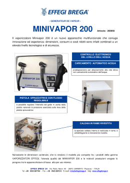 Il vaporizzatore Minivapor 200 è un nuovo apparecchio