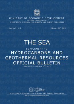 THE SEA - Unmig - Ministero dello Sviluppo Economico