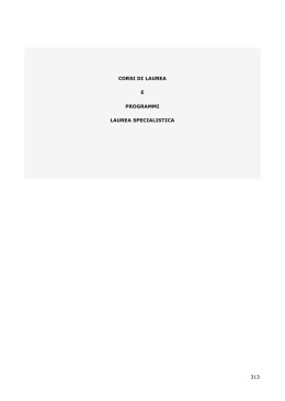Laurea Specialistica