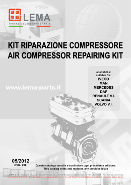 kit riparazione compressore air compressor repairing kit