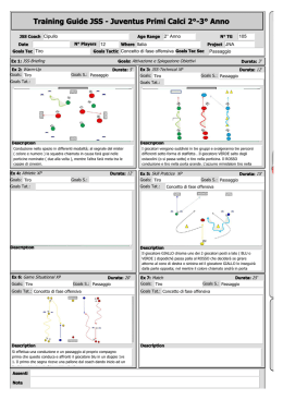 Training Guide JSS - Juventus Primi Calci 2&deg;