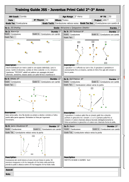 Training Guide JSS - Juventus Primi Calci 2&deg;