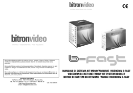 manuale di sistema kit monofamiliare videodrin b-fast