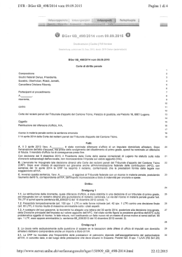 Sentenza TF 6B_498 2014 - Ordine degli Avvocati del Cantone