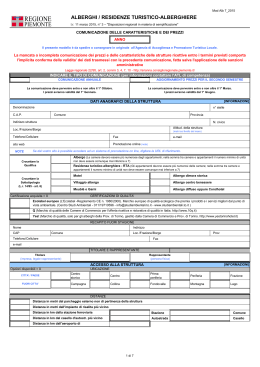 Comunicazione delle caratteristiche e dei prezzi