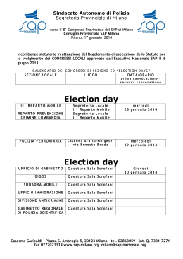 Election day Election day - Sindacato Autonomo di Polizia