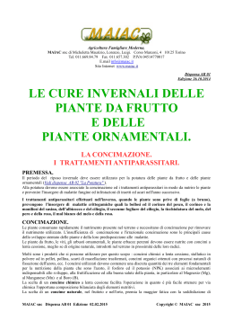 LE CURE INVERNALI DELLE PIANTE DA FRUTTO E