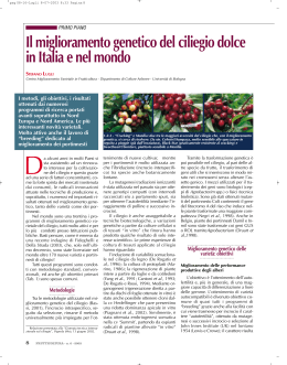 Il miglioramento genetico del ciliegio dolce in Italia e nel mondo