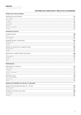indice apparecchi sanitari e relativi accessori
