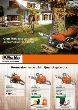 Oleo-Mac: una ventata di promozioni autunnali