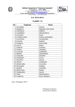 scuola secondaria i grado - Istituto Comprensivo Lodi V &ndash; `F